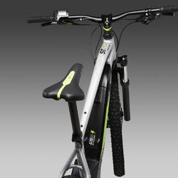 Mtb elettrica a pedalata assistita E-BIKE ROCKRIDER E-ST 520 grigio-giallo  27,5\