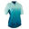 CAMISOLA DE MANGA CURTA CICLISMO BTT ST 500
MULHER AZUL TURQUESA