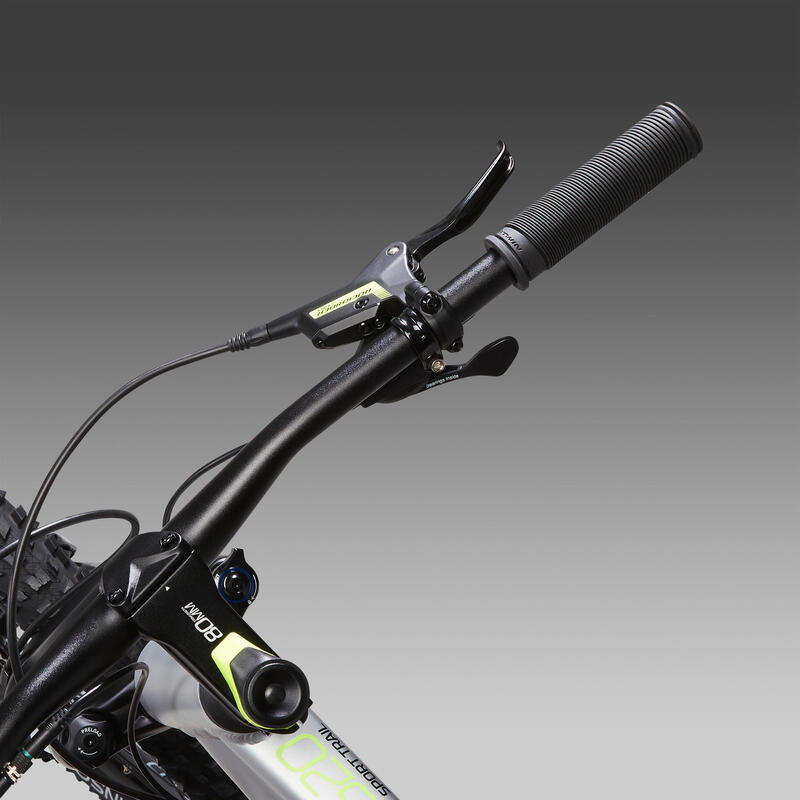 Bici Mtb elettrica a pedalata assistita ROCKRIDER E-ST 520 grigio-giallo 27,5"