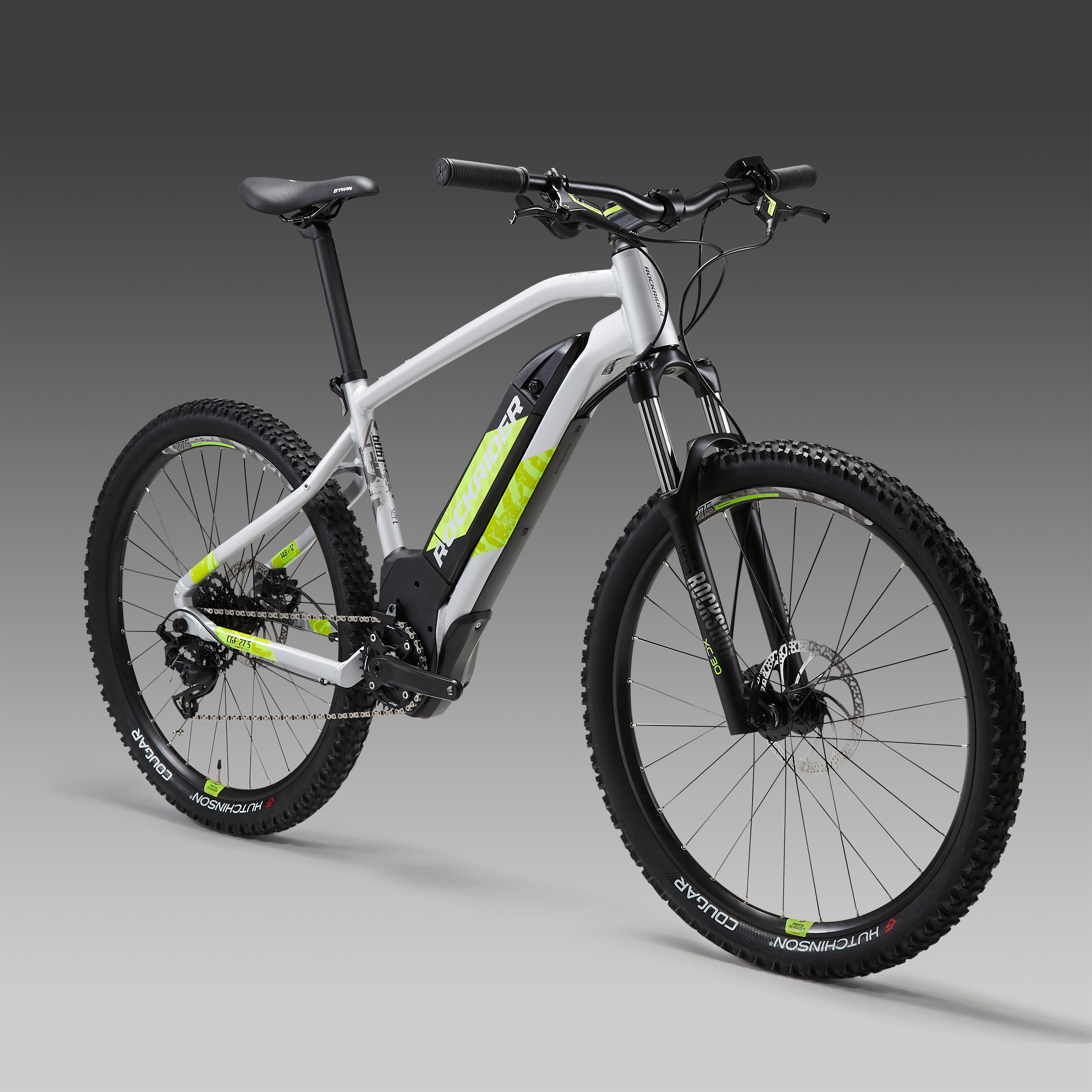 mountain bike elettrica semirigida da 27'5", e-ST 520 Grigio/Giallo acido