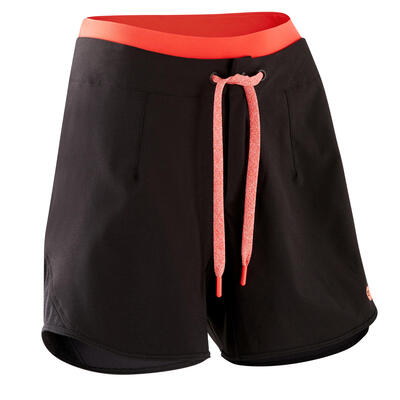 PANTALÓN CORTO BICICLETA DE MONTAÑA ST 500 MUJER NEGRO