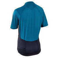 Women's Short-Sleeved Mountain Bike Jersey ST 500 - Turquoise/Navy
