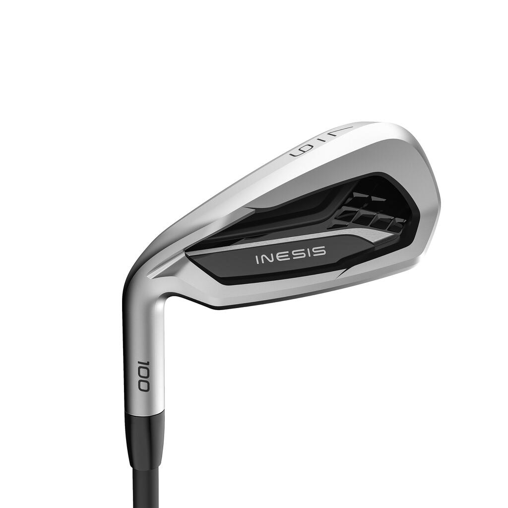 ADULT INDIVIDUAL GOLF IRON 100 LEFT HANDED SIZE 1 GRAPHITE - INESIS 100