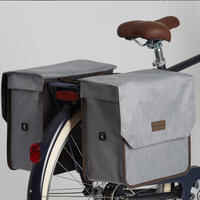 Doppel-Fahrradtasche Gepäcktasche 500 2 × 20 Liter grau Limited Edition