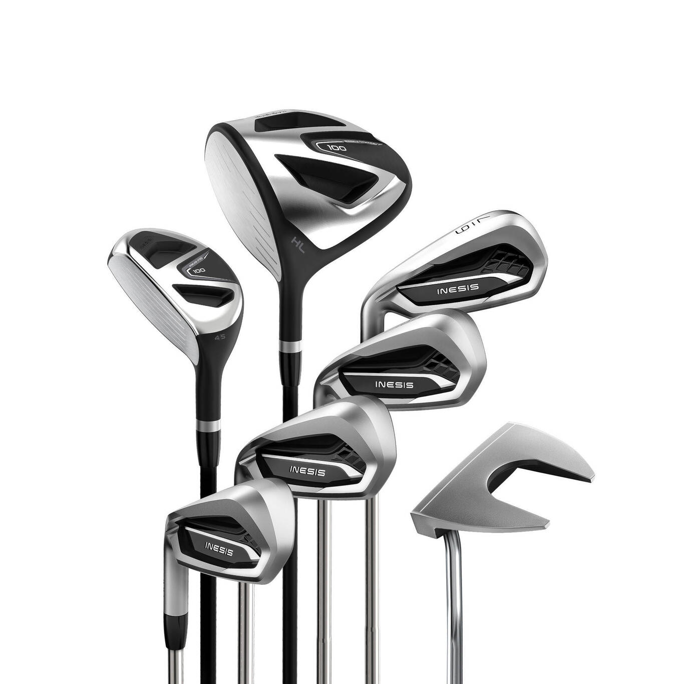 Kit Golf Dewasa 7 Stik Insesis 100 - Tangan Kiri- Graphite Ukuran 1