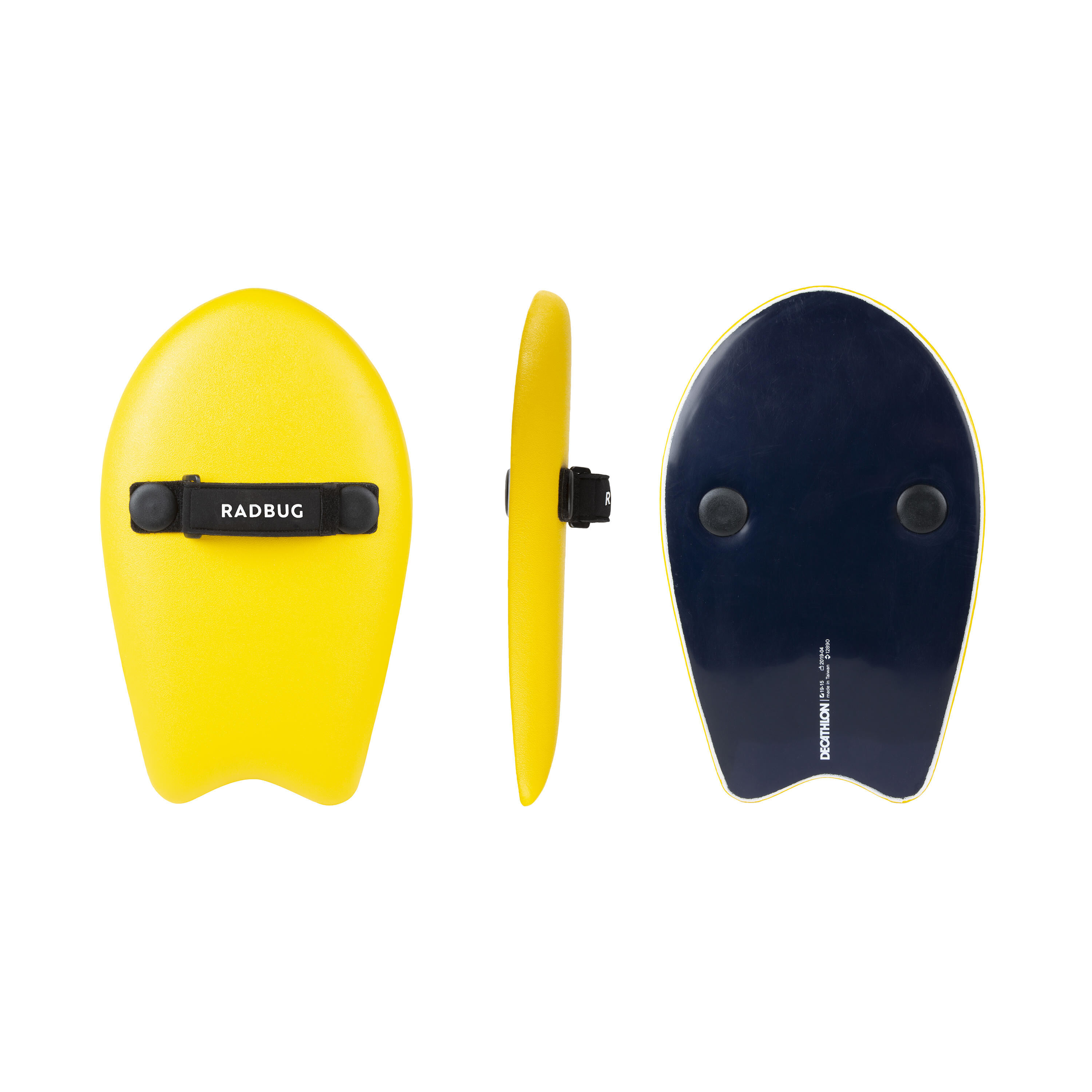 RADBUG Bodysurfing Handplane board 100 yellow