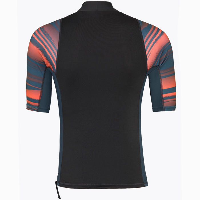 500 Men's Short Sleeve UV Protection Surfing Top TShirt Blue grey Decathlon