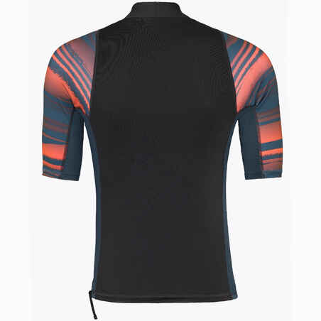UV-Shirt kurzarm Surfen UV-Top 500 Herren neon Muster