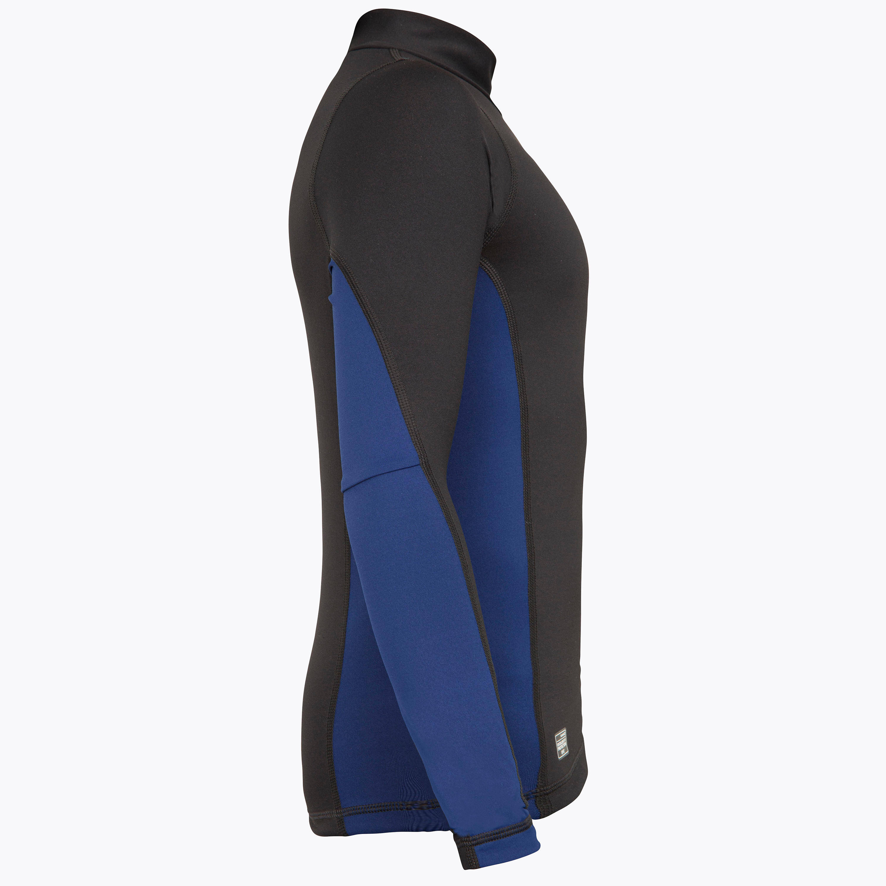 Kids Surfing UV Rash Guard 500 Long Sleeve Black -  2