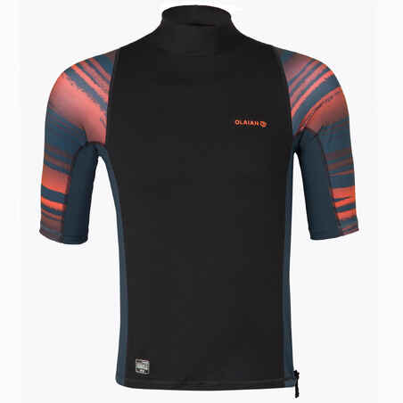 UV-Shirt kurzarm Surfen UV-Top 500 Herren neon Muster