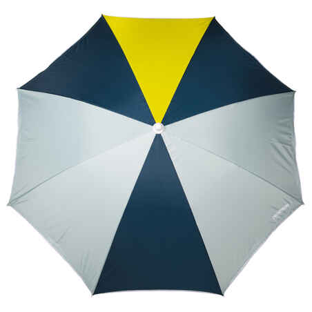 Beach Parasol 2-Person UPF50+ PARUV Windstop - Turquoise Yellow Dark Green