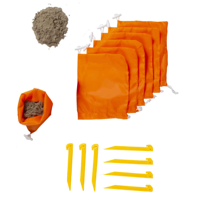 3-person sun Shelter beach Parasol UPF50+ Iwiko 180 - mint grey orange