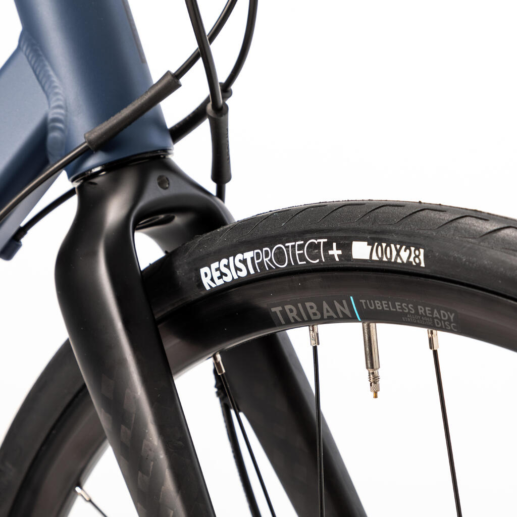Teget-narandžasti drumski bicikl s ravnom šipkom RC120 DISC