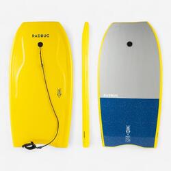 Bodyboard 100 geel met pols leash