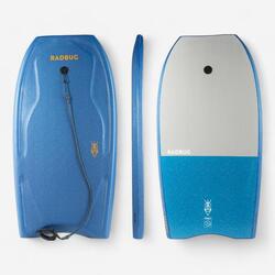 Bodyboard 100 blauw met leash en handgreep