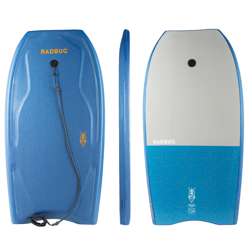 Tabla Bodyboard Radbug 100 Amarillo con Leash Muñeca