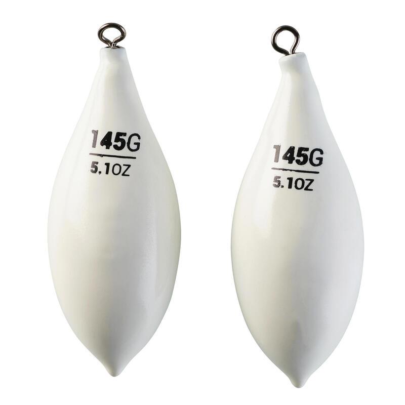 Chumbada de Silicone SW FD WH para Pesca Surfcasting Longa Distância x2