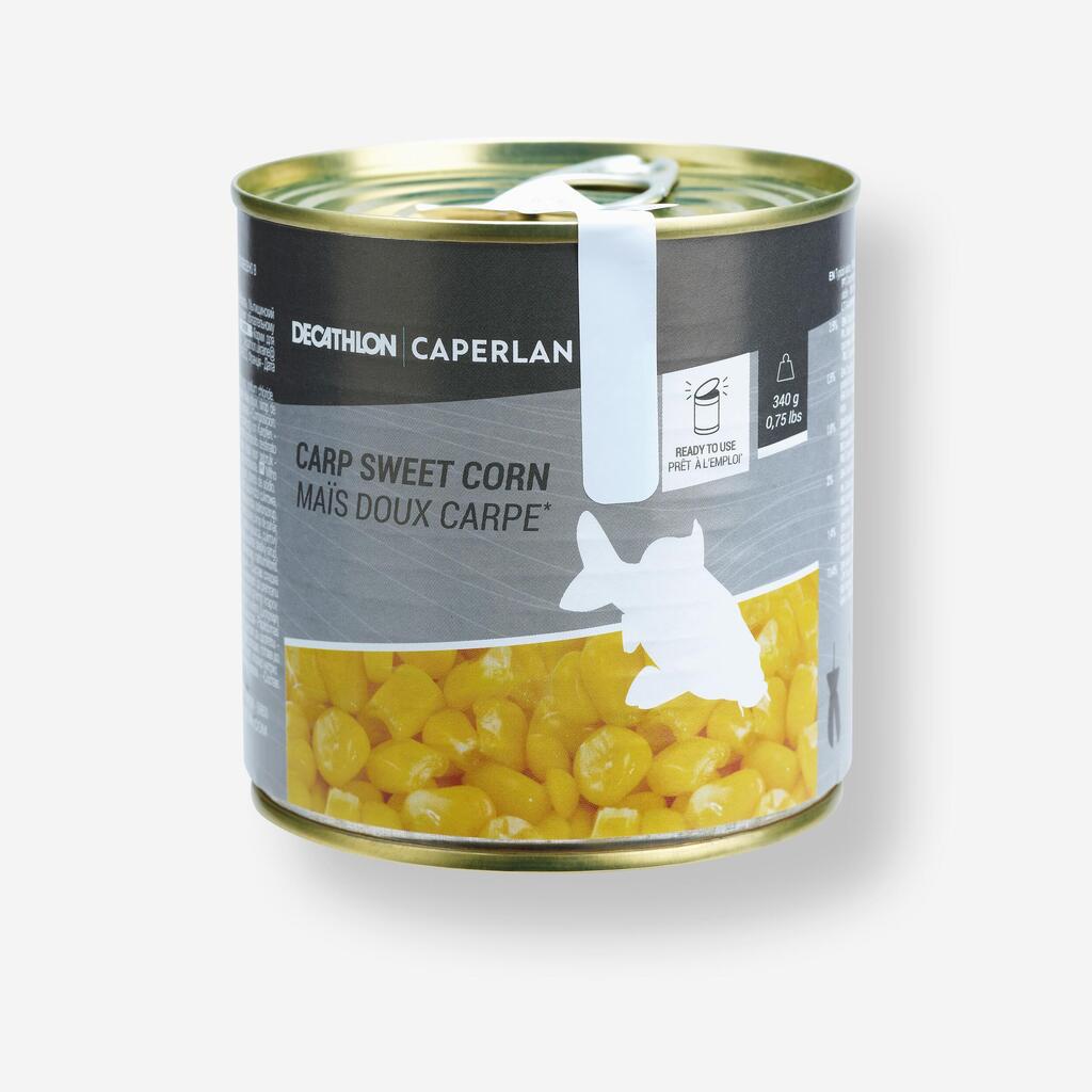 Carp peach seeds Can of sweet corn 340g