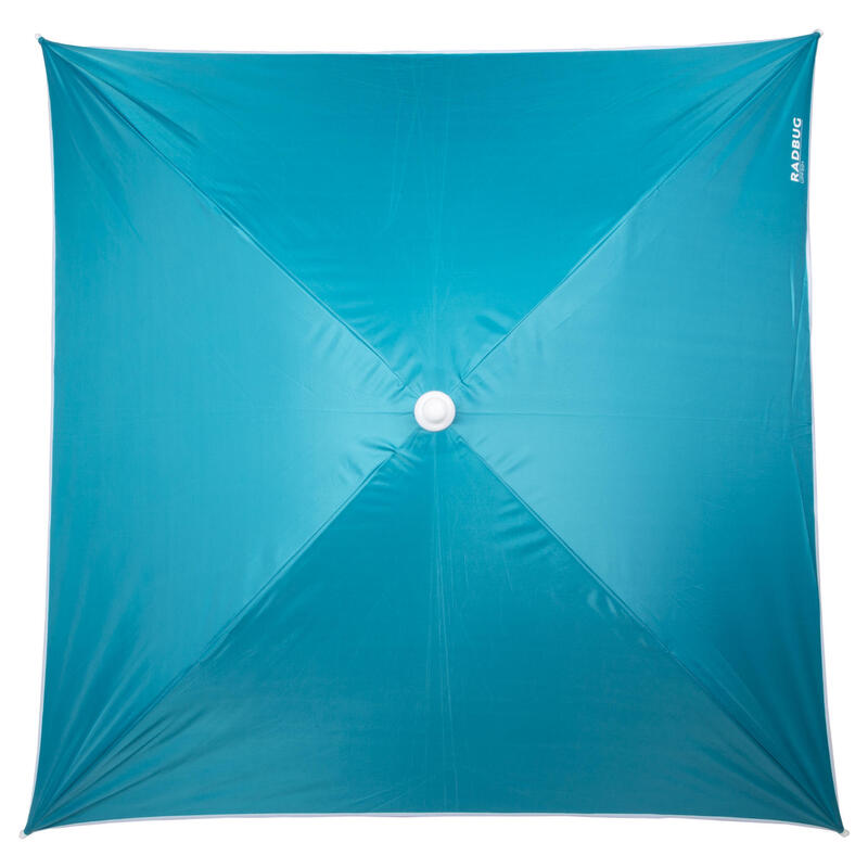 Parasol de plage carré PARUV 125 bleu UPF50+ 1,5 places