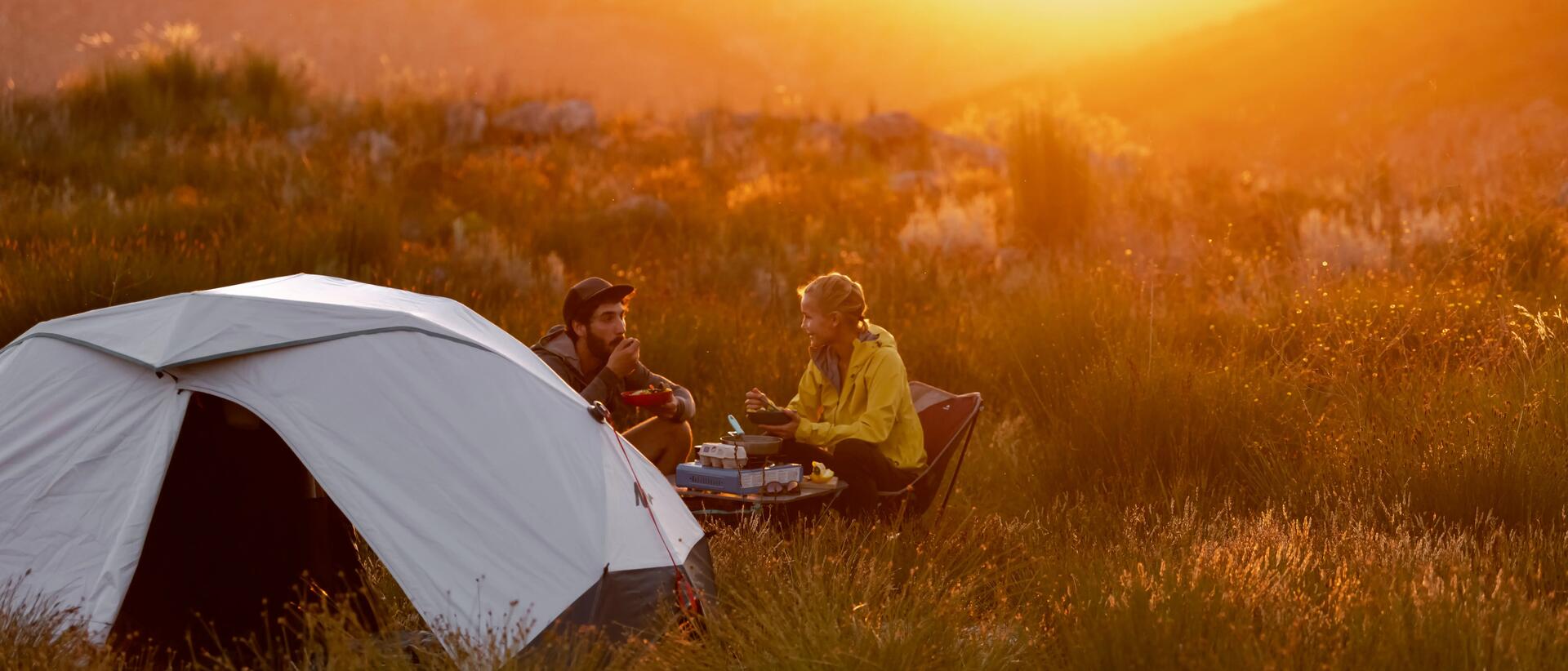 camping sunset