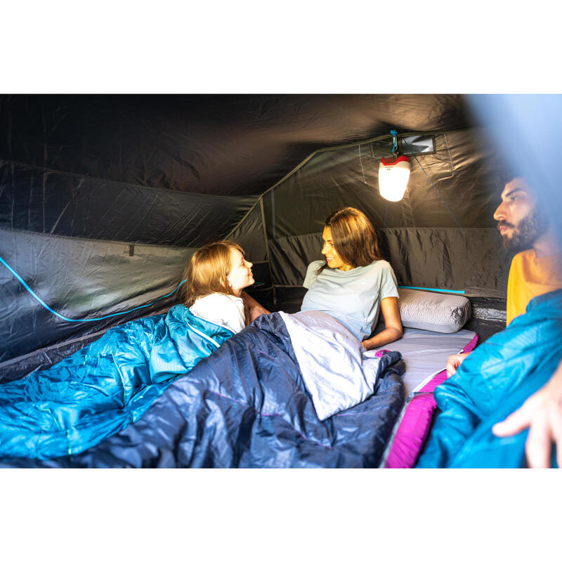 Saco de dormir 15 ºC confort con aislante integrado Sleepin Bed MH500 15 azul