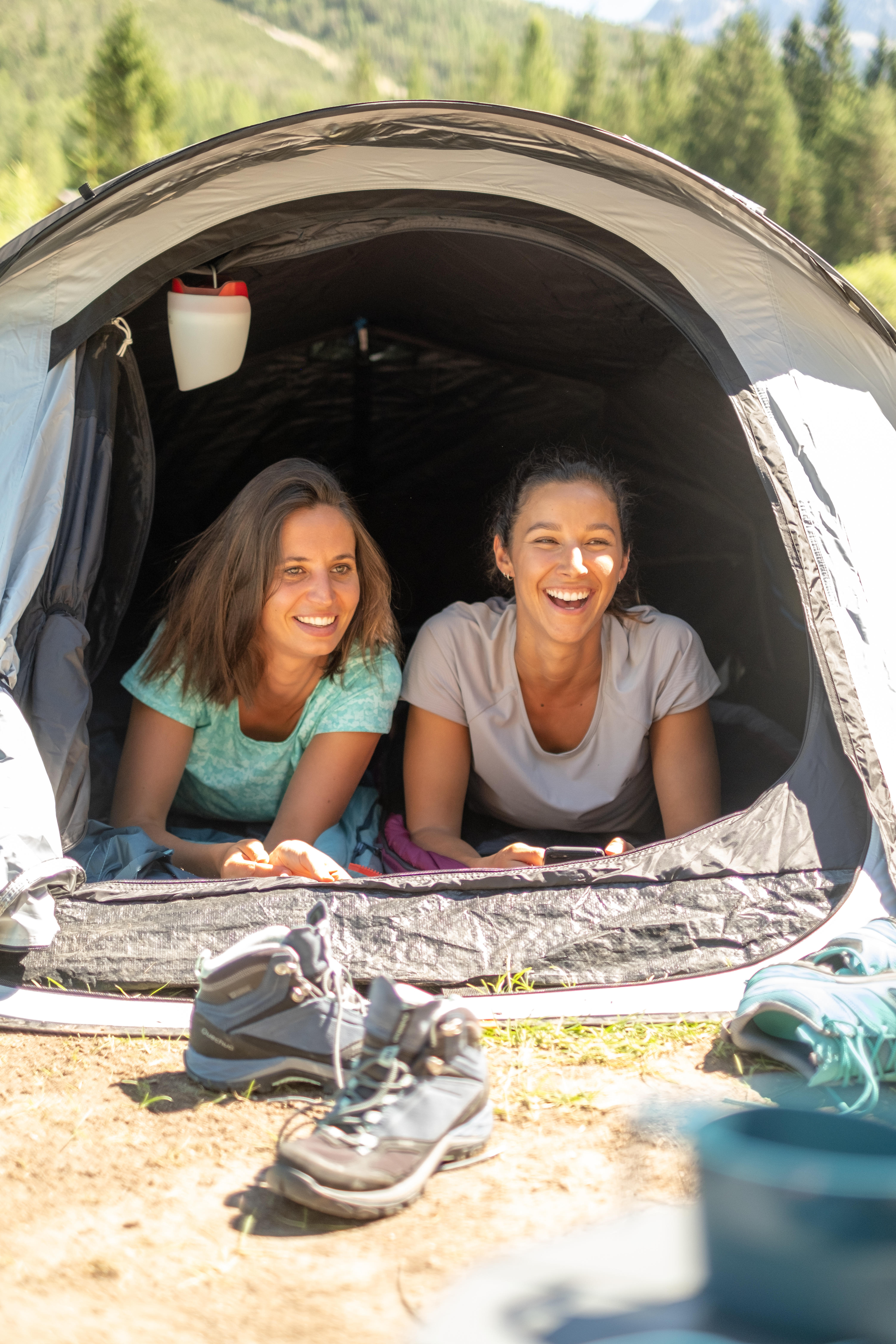 2-Person Camping Tent - 2 Seconds Fresh & Black - QUECHUA