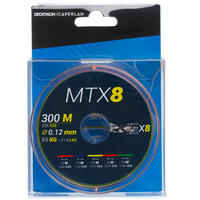 8-strand braid MTX8 MULTICOLOUR 300M 12/100 Sea fishing