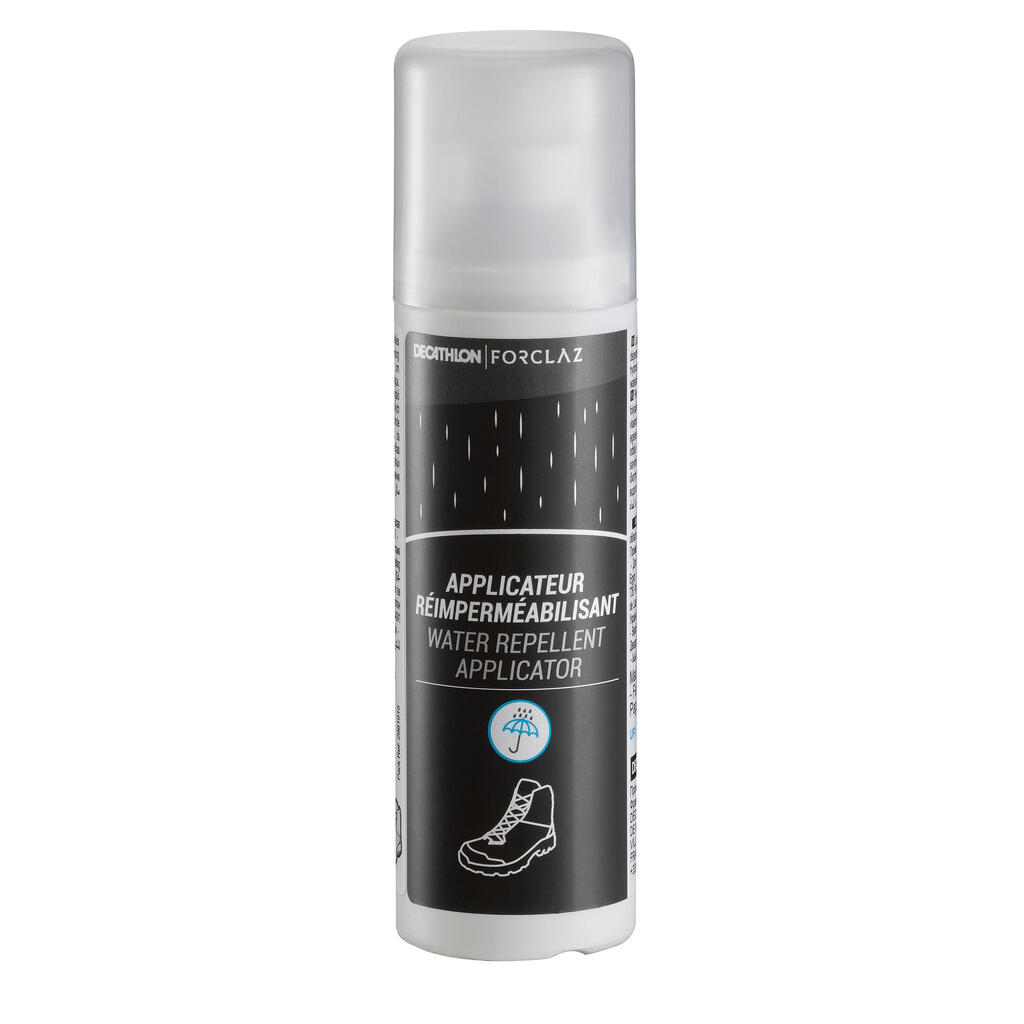 Water repellent re-activator applicator for footwear