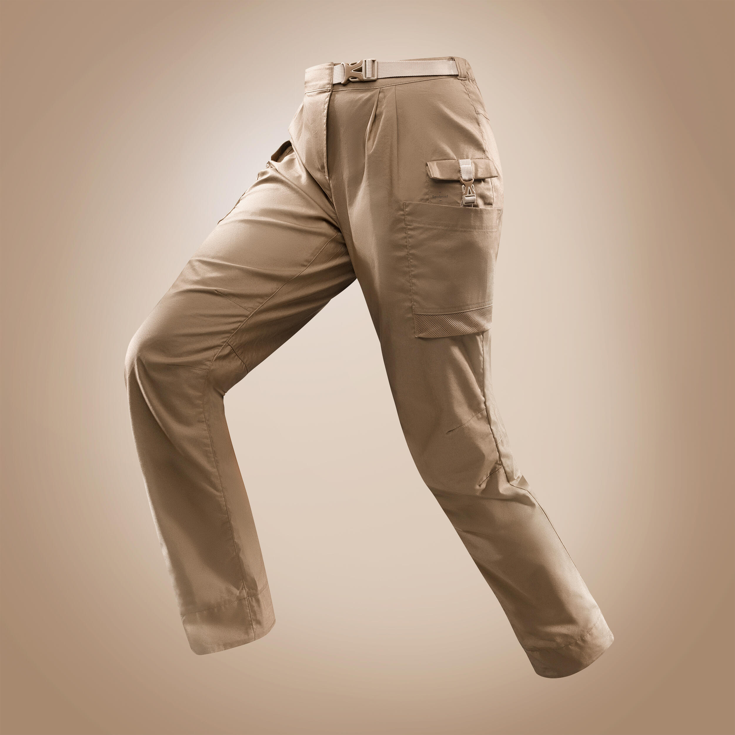 Women's Desert Trekking Trousers DESERT 900 Brown 1/2