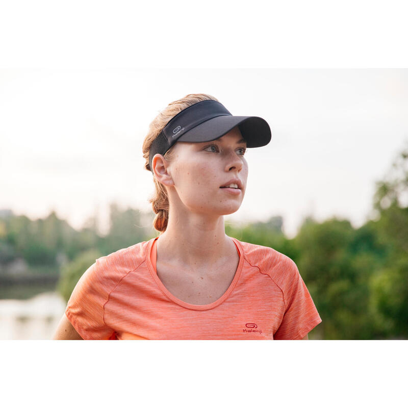 Zonneklep voor hardlopen heren/dames zwart