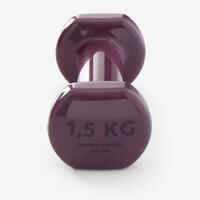 Pesas 2 x 1,5 Kg de vinilo Fitness Gimnasia en casa Pilates Nyamba Violeta