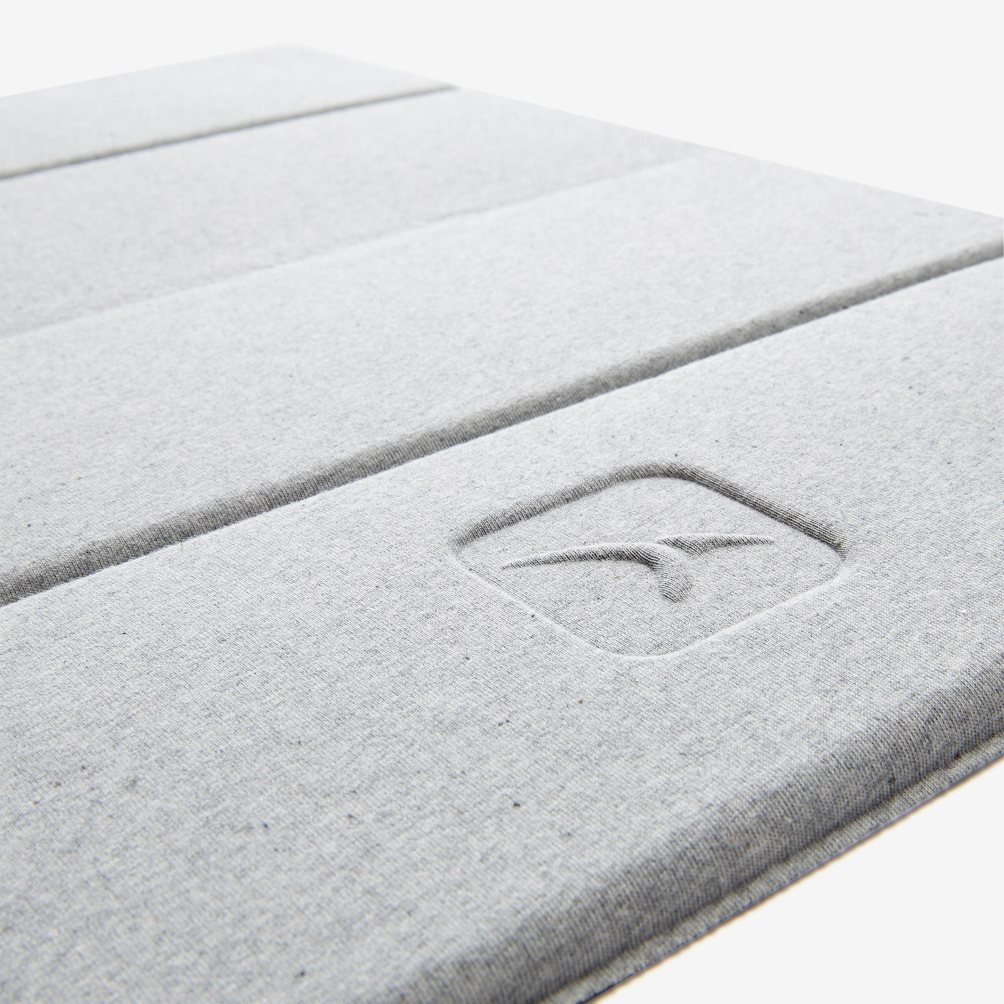 50 cm x 39 cm x 8 mm Pilates Mini Floor Mat 500 - Grey 3/8