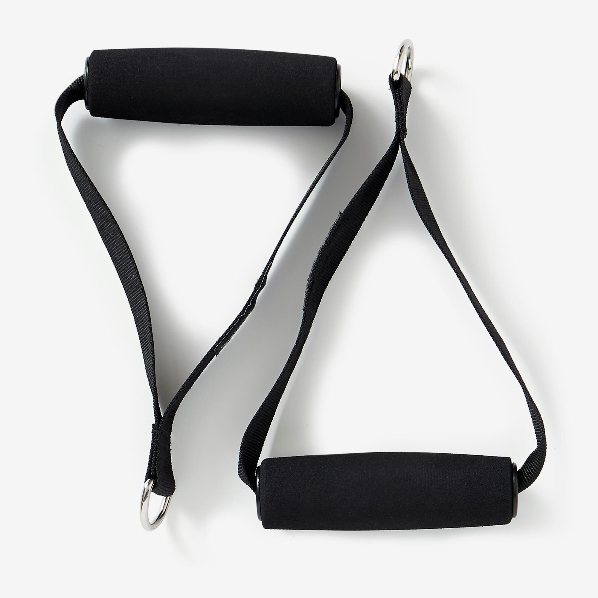 Fitness 2.5 kg 5 lb Elastic Resistance Band with Handles Grey Decathlon