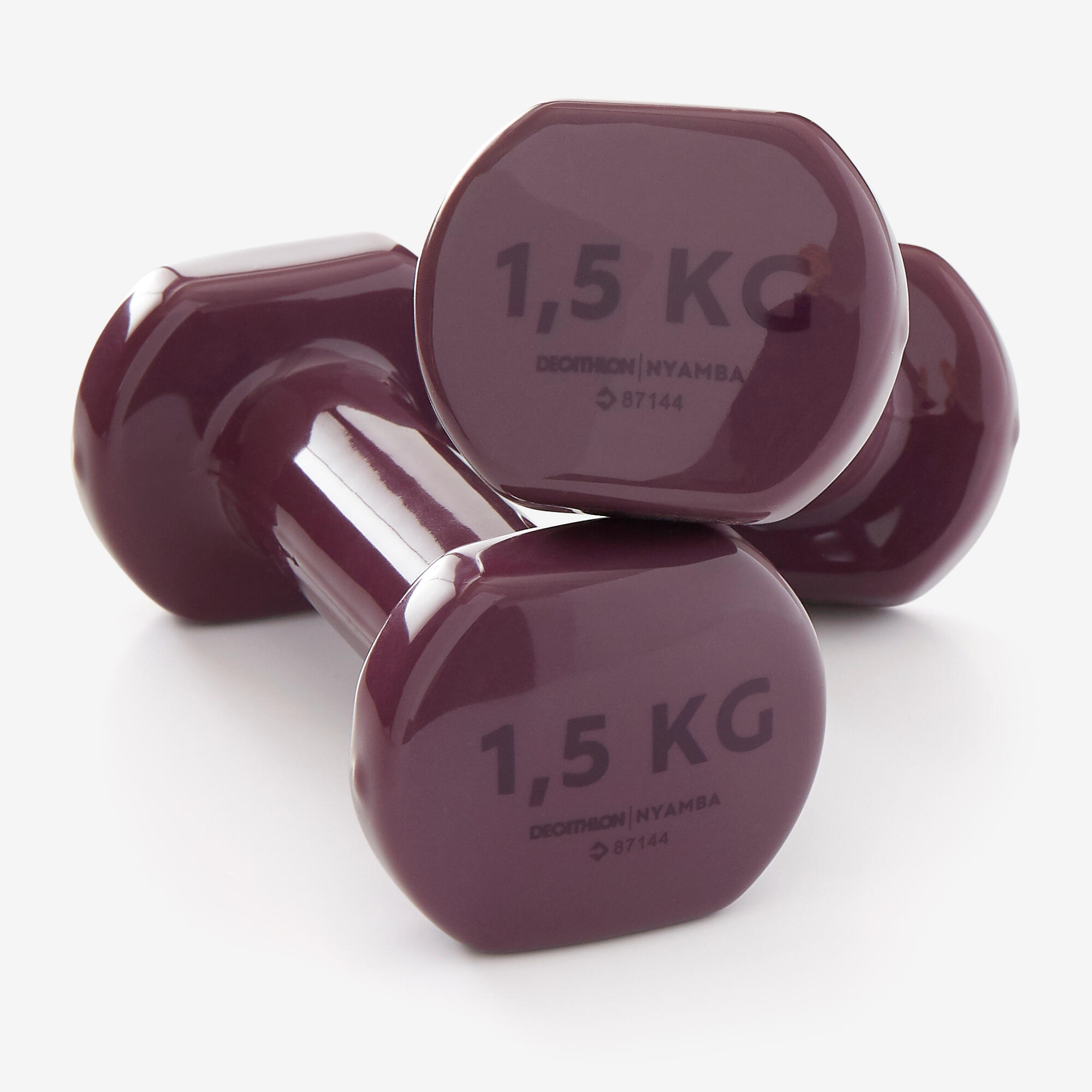 Fitness 1.5 kg Dumbbells Twin Pack Burgundy