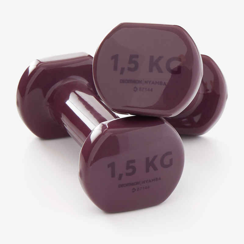 Βαράκια 1,5 kg για Fitness σε συσκευασία των 2 - Μπορντό