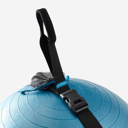 Adjustable Fitness Swiss Ball Travel Strap - Black