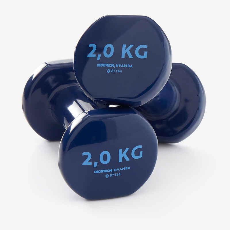 Διπλό σετ βαράκια 2 kg Fitness - Navy Blue