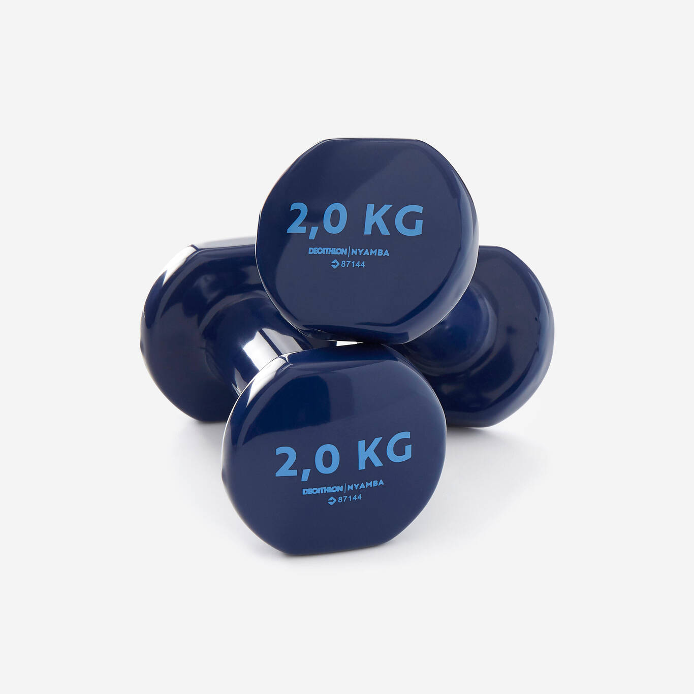 Dumbel Kebugaran 2 kg Twin-Pack- Navy Blue