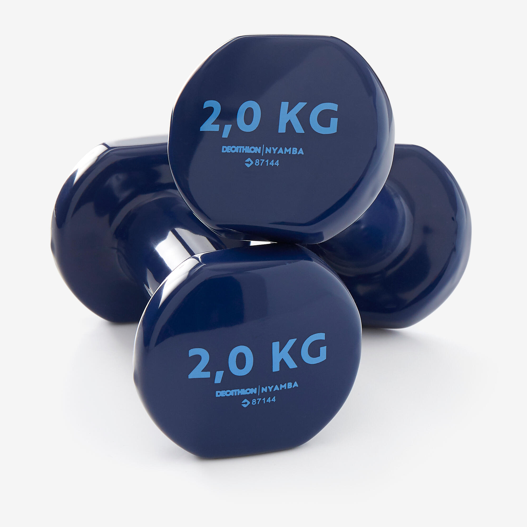Gantere Fitness 2 kg x2 Albastru