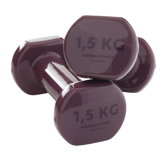 Manubri palestra ghisa 2x15 kg bordeaux