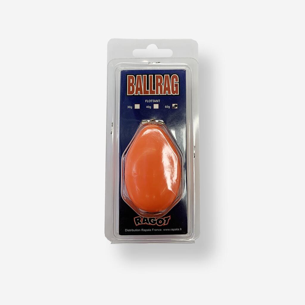 Narandžasti plovak za morski ribolov BALLRAG 60 g