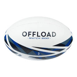 Size 5 Rugby Ball R500 Match - Blue