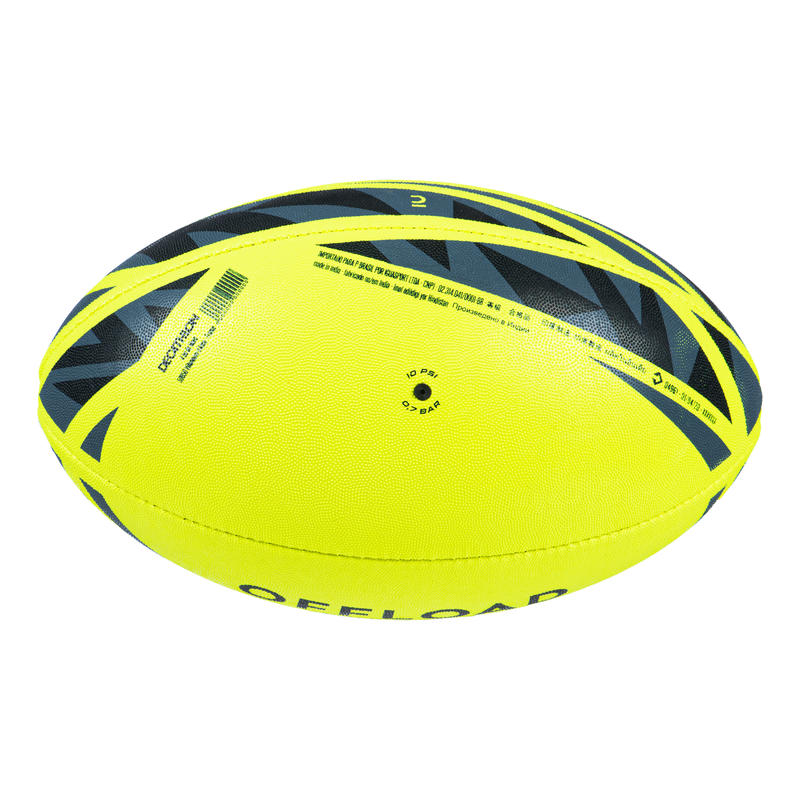  BALLON  DE  RUGBY  TOUCH R100 Taille 4 5 jaune