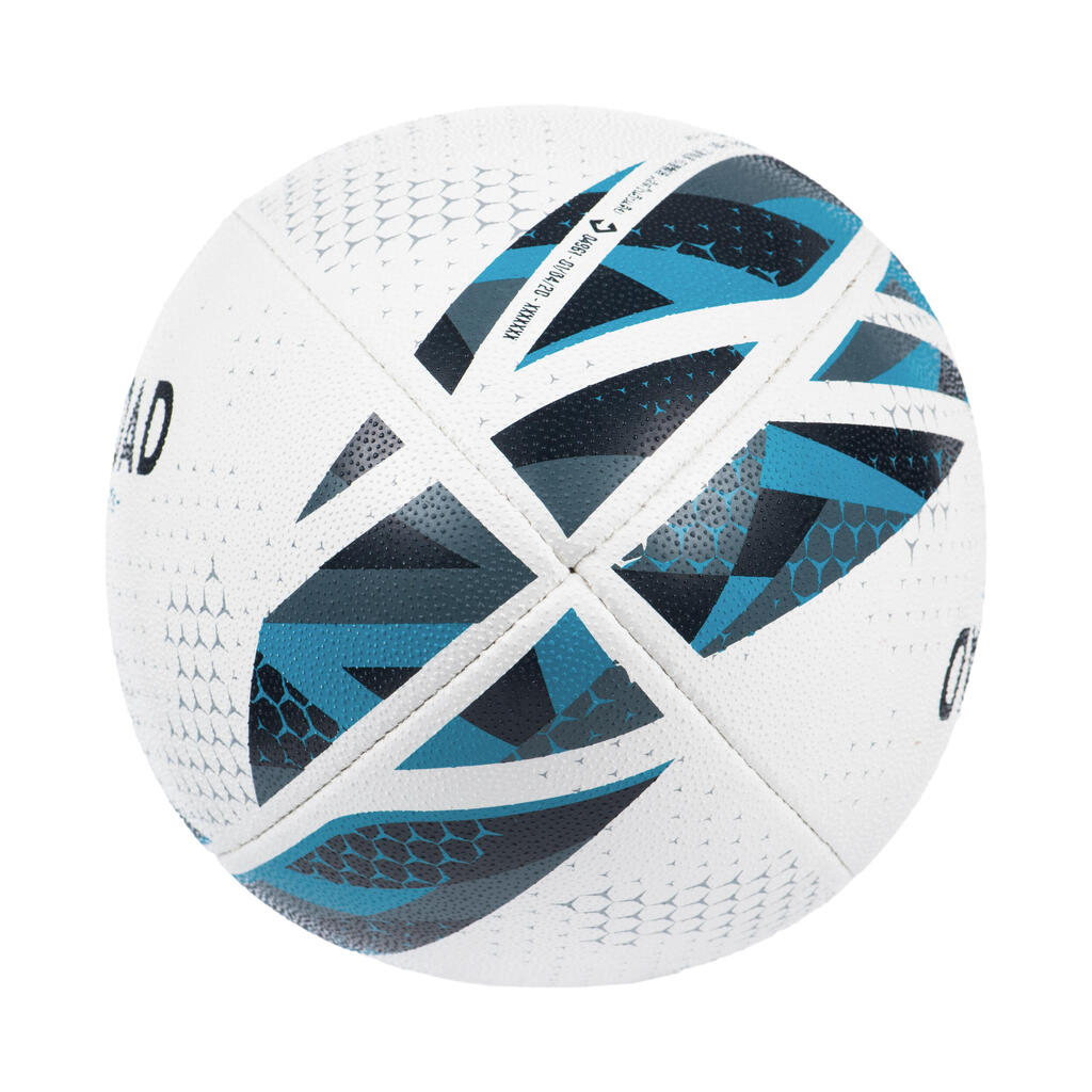 Size 5 Rugby Ball R500 Match - White