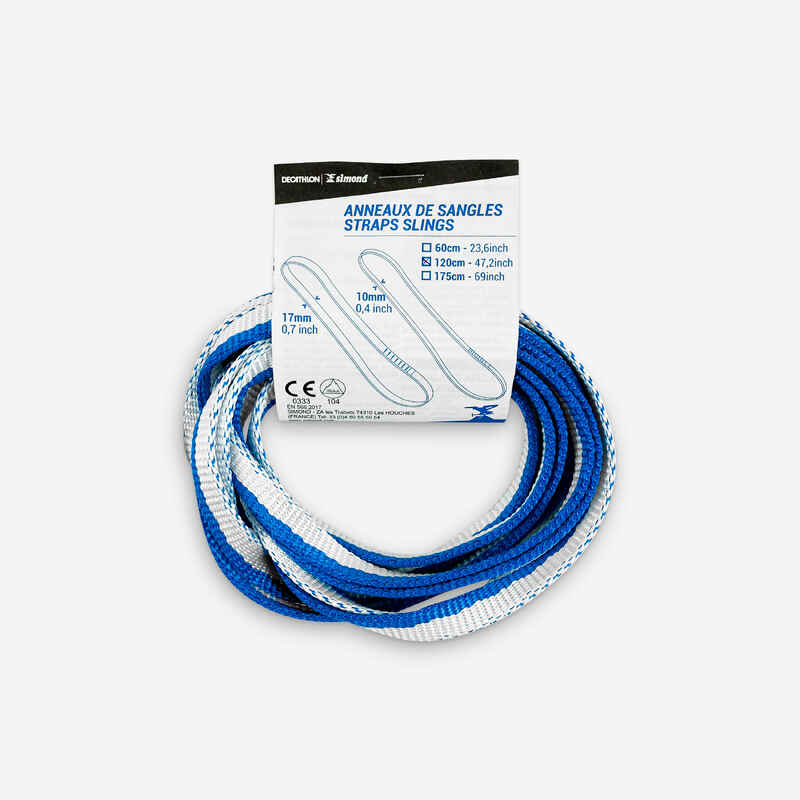 Bandschlinge leicht 10mm × 120cm blau/weiß Bandschlinge leicht 10mm × 120cm blau/weiß