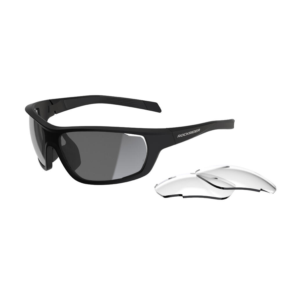 MTB Sonnenbrille XC Pack schwarze, wechselbare Gläser Kat. 0+3