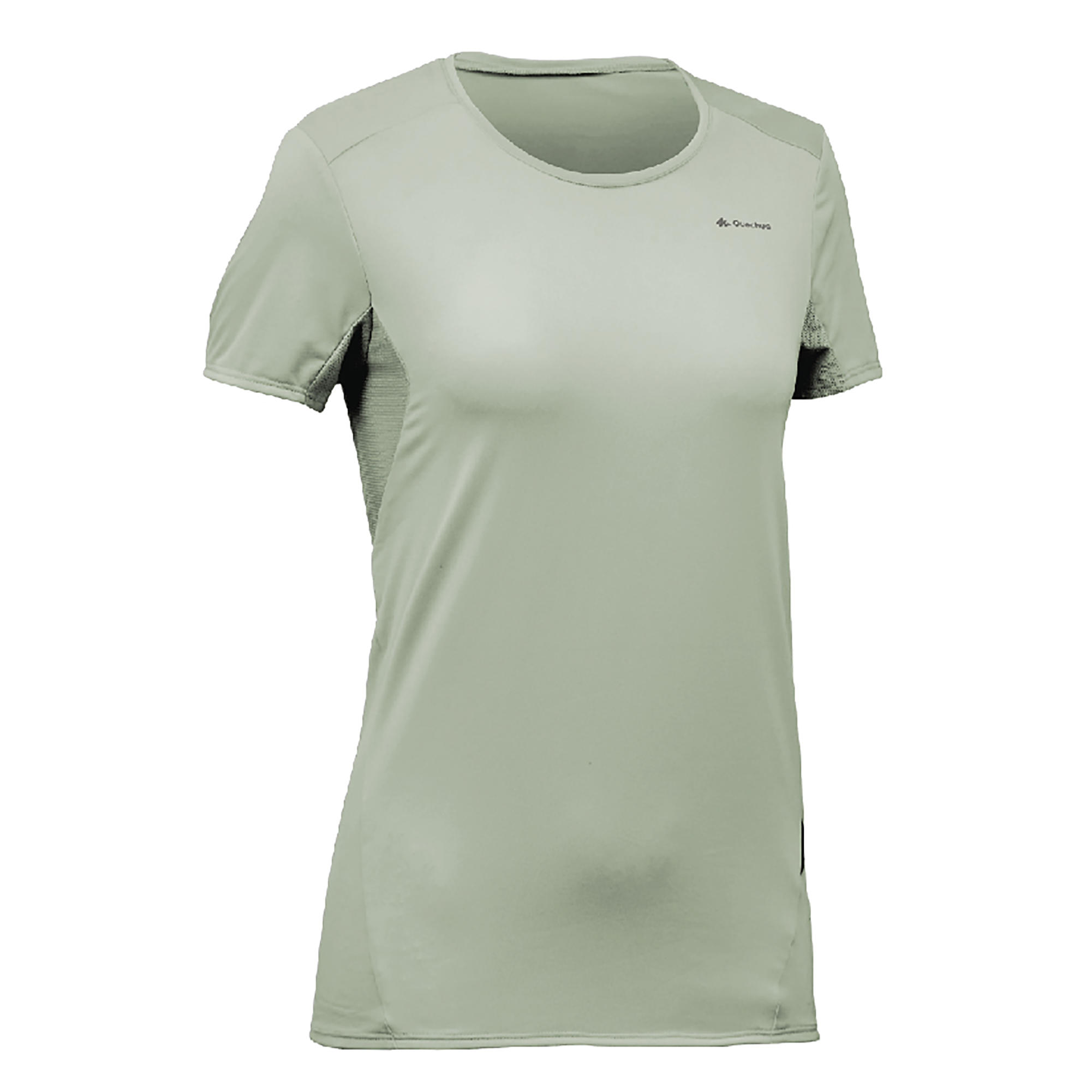 Women Hiking Quick Dry T Shirt MH100 Sage Green