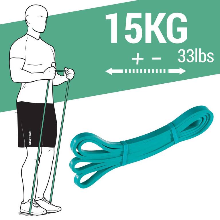 Weight Training Elastic Band 45 kg - Red - Decathlon