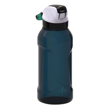 Water Bottle With Instant Stopper & Straw 0.5L - Blue