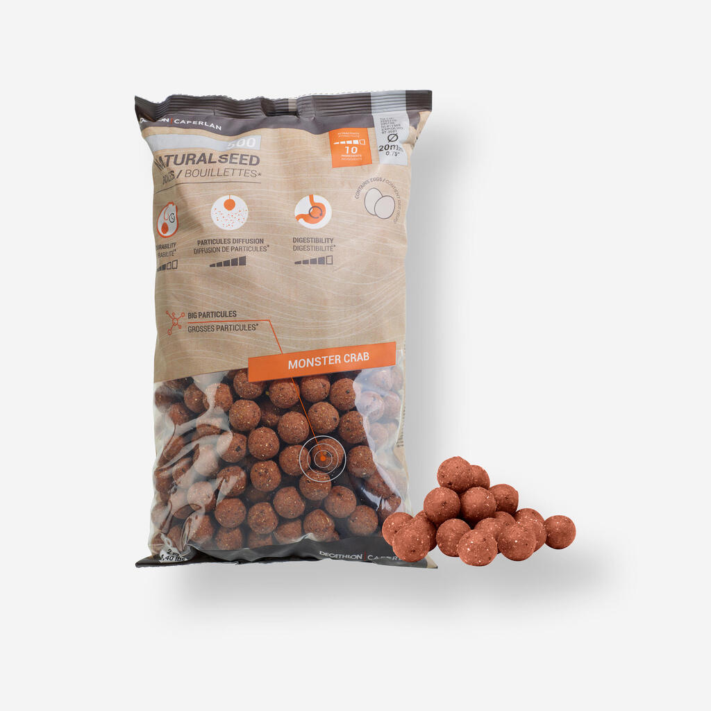Boiliji za krapolov z okusom velike rakovice NATURALSEED (20 mm, 2 kg)